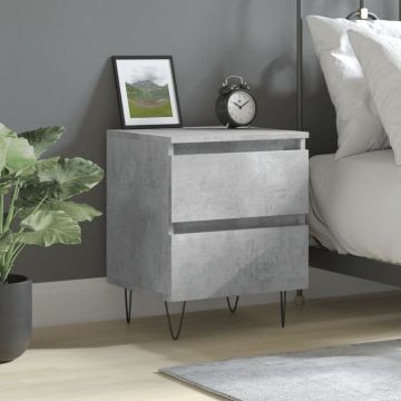Gossi noptiera, gri beton, 40x35x50 cm, lemn compozit