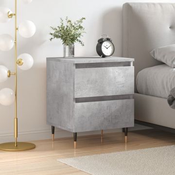 Gossi noptiera, gri beton, 40x35x50 cm, lemn compozit