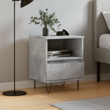Gossi noptiera, gri beton, 40x35x50 cm, lemn compozit