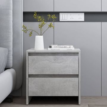 Gossi noptiera, gri beton, 45x34,5x44,5 cm, pal
