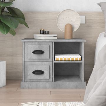 Gossi noptiera, gri beton, 60x35,5x45 cm