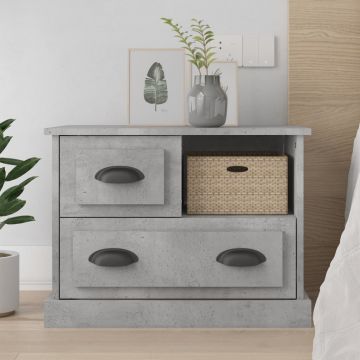 Gossi noptiera, gri beton, 60x39x45 cm