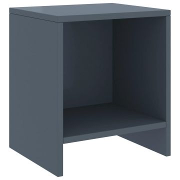 Gossi noptiera, gri deschis, 35x30x40 cm, lemn masiv de pin
