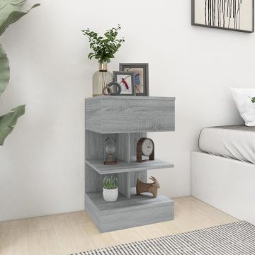 Gossi noptiera, gri sonoma, 40x35x65 cm, lemn prelucrat