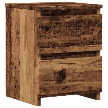 Gossi noptiera, lemn invechit, 30 x 30 x 40 cm, lemn prelucrat