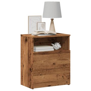Gossi noptiera, lemn invechit, 50x32x60 cm, lemn prelucrat