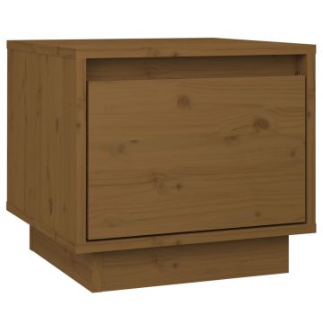 Gossi noptiera, maro miere, 35x34x32 cm, lemn masiv de pin