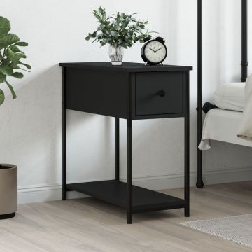 Gossi noptiera, negru, 30x60x60 cm, lemn prelucrat
