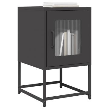 Gossi noptiera, negru, 36x39x60,5 cm, otel laminat la rece