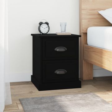 Gossi noptiera, negru, 39x39x47,5 cm, lemn prelucrat