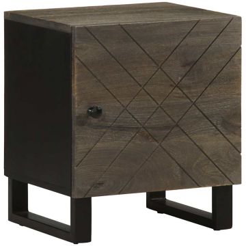 Gossi noptiera, negru, 40x33x46 cm, lemn masiv de mango