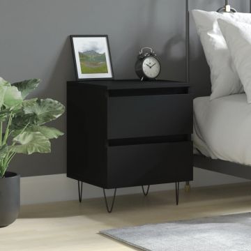 Gossi noptiera, negru, 40x35x50 cm, lemn prelucrat