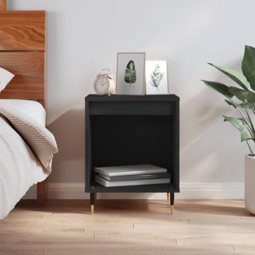 Gossi noptiera, negru, 40x35x50 cm, lemn prelucrat