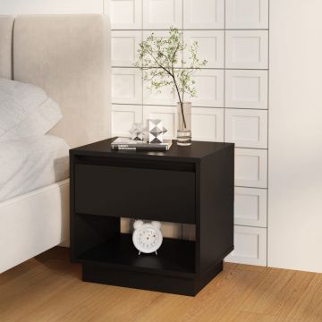 Gossi noptiera, negru, 45x34x44 cm, pal