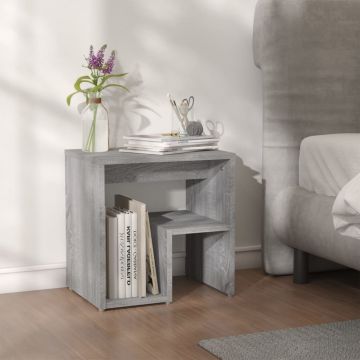 Gossi noptiera, sonoma gri, 40x30x40 cm, lemn prelucrat