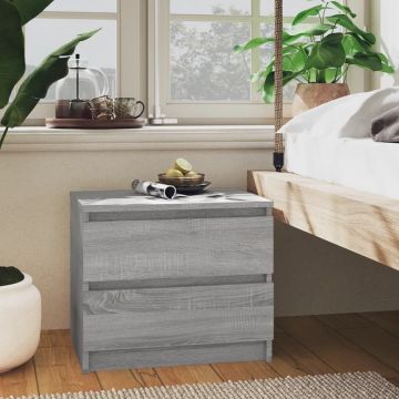 Gossi noptiera, sonoma gri, 50x39x43,5 cm, lemn prelucrat