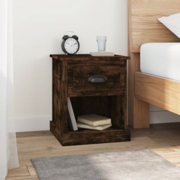 Gossi noptiera, stejar afumat, 39x39x47,5 cm, lemn prelucrat