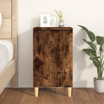 Gossi noptiera, stejar afumat, 40x35x70 cm, lemn prelucrat