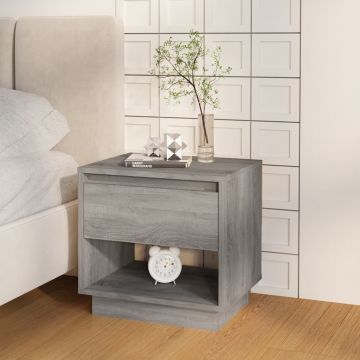 Gossi noptiera, stejar gri sonoma, 45x34x44 cm, pal