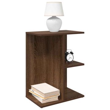 Gossi noptiera stejar maro 46,5x29x61 cm lemn prelucrat