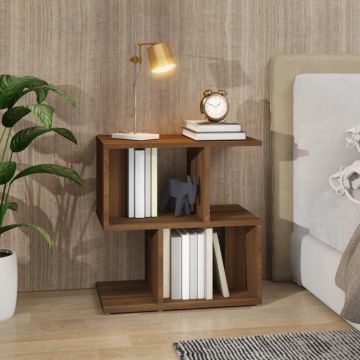 Gossi noptiera, stejar maro, 50x30x51,5 cm, lemn prelucrat