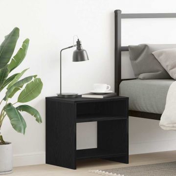 Gossi noptiera stejar negru 40x30x40 cm lemn prelucrat