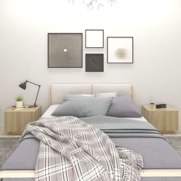Gossi noptiera, stejar sonoma, 100x35x40 cm, lemn prelucrat