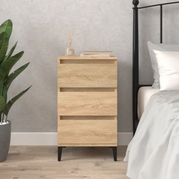 Gossi noptiera, stejar sonoma, 40x35x70 cm, lemn prelucrat
