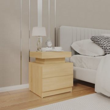 Gossi noptiera, stejar sonoma, 45x35x52 cm, lemn prelucrat