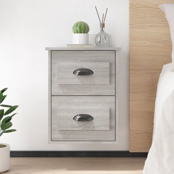 Gossi noptiera suspendata pe perete, gri sonoma, 41,5x36x53 cm