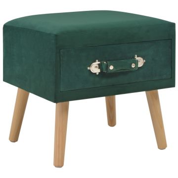 Gossi noptiera, verde, 40 x 35 x 40 cm, catifea