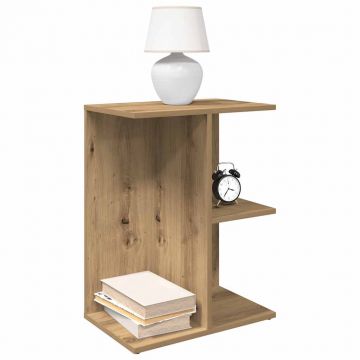 Gossi noptiere 2 buc stejar artizanal 46,5x29x61 cm lemn prelucrat