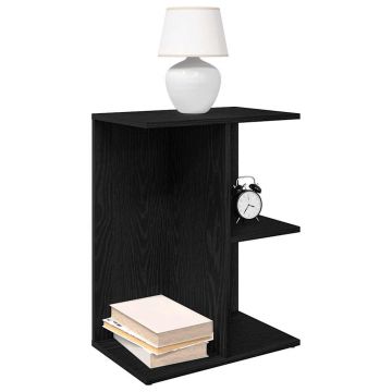 Gossi noptiere 2 buc stejar negru 46,5x29x61 cm lemn prelucrat