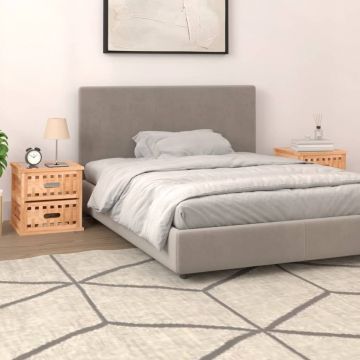 Gossi noptiere, 2 buc., 34x34x34 cm, lemn masiv de nuc
