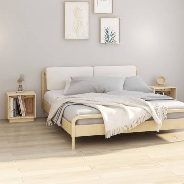 Gossi noptiere, 2 buc., 40x30x40 cm, lemn masiv de pin