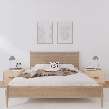 Gossi noptiere, 2 buc., 40x34x35 cm, lemn masiv de pin