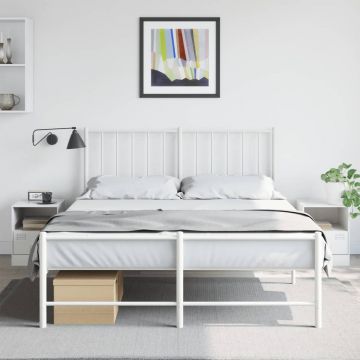 Gossi noptiere, 2 buc., alb, 34,5x39x44 cm, otel