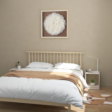 Gossi noptiere, 2 buc., alb, 35,5x33,5x41,5 cm, lemn masiv de pin