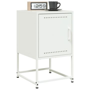 Gossi noptiere, 2 buc., alb, 36x39x60,5 cm, otel