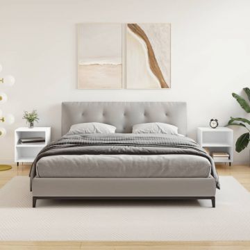 Gossi noptiere, 2 buc, alb, 40x30x50 cm, lemn compozit