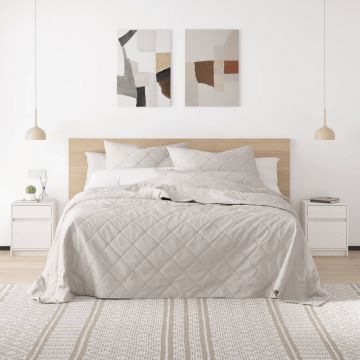 Gossi noptiere, 2 buc., alb, 40x31x50 cm, lemn masiv de pin
