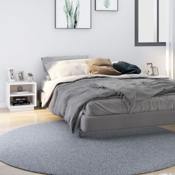 Gossi noptiere, 2 buc., alb, 40x34x40 cm, lemn masiv de pin