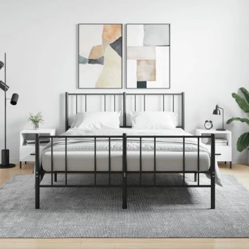 Gossi noptiere, 2 buc., alb, 40x35x47,5 cm, lemn compozit