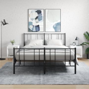 Gossi noptiere, 2 buc., alb, 40x35x50 cm, lemn compozit