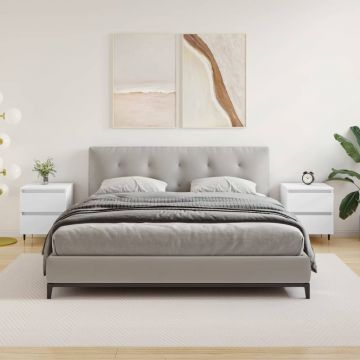 Gossi noptiere, 2 buc., alb, 40x35x50 cm, lemn compozit