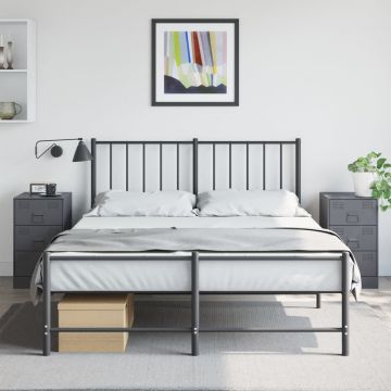 Gossi noptiere, 2 buc., antracit, 34,5x39x62 cm, otel