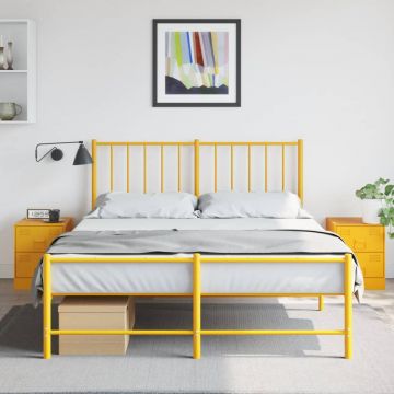 Gossi noptiere, 2 buc., galben, 34,5x39x44 cm, otel