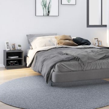 Gossi noptiere, 2 buc., gri, 40x34x40 cm, lemn masiv de pin