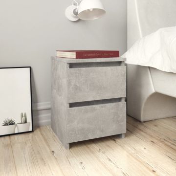 Gossi noptiere, 2 buc., gri beton, 30 x 30 x 40 cm, pal