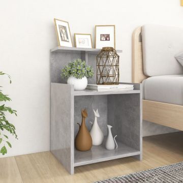 Gossi noptiere, 2 buc., gri beton, 40x35x60 cm, pal